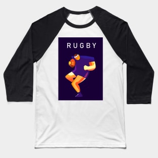 Rugby Sport Pop Art Baseball T-Shirt